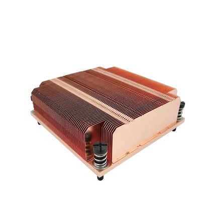 Czysta miedź Skived Heatsink CNC proces obróbki