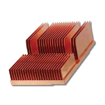 Czysta miedź Skived Heatsink CNC proces obróbki