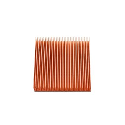 Czysta miedź Skived Heatsink CNC proces obróbki