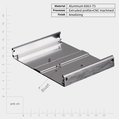 Lekkie trwałość Cnc frezowane części aluminiowe Panel przedni dla elektroniki