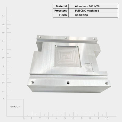 Zastosowane części obróbki CNC Obrobione CNC Aluminiowe płetwy chłodzące 5 mm Wysokość płetwy 2 mm