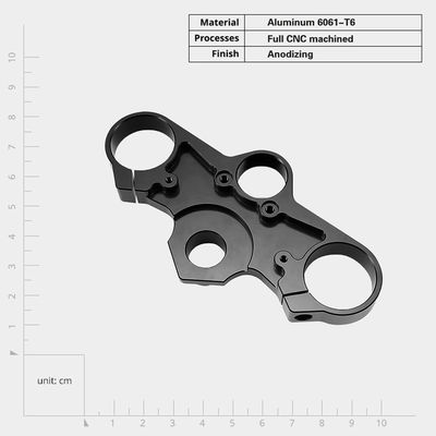 OEM CNC Forging Aluminium Alloy Upper CNC Machined Motorcycle Top Triple Clamp Upper Fork Holder Panel