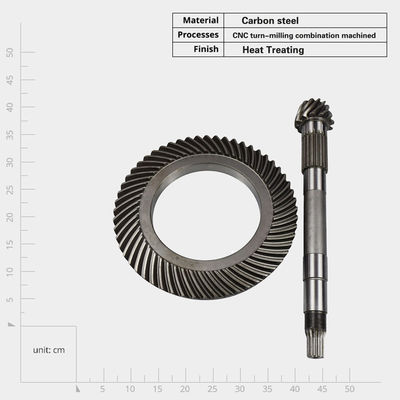 CNC Custom Spiral Bevel Gear Set Stal nierdzewna Materiał ze stali węglowej do systemu hydraulicznego