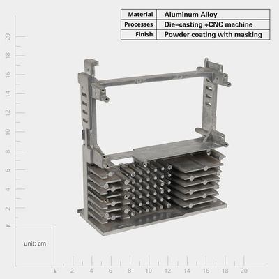Zastosowany OEM Aluminium Die Casting Radiator Die Cast Heat Sink wszechstronna przewodność cieplna